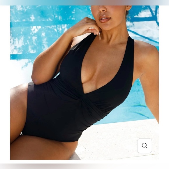 SHAPELLX Smart Sculpt Ruched Twist-Front Shaping Swimsuit - Picture 5 of 14